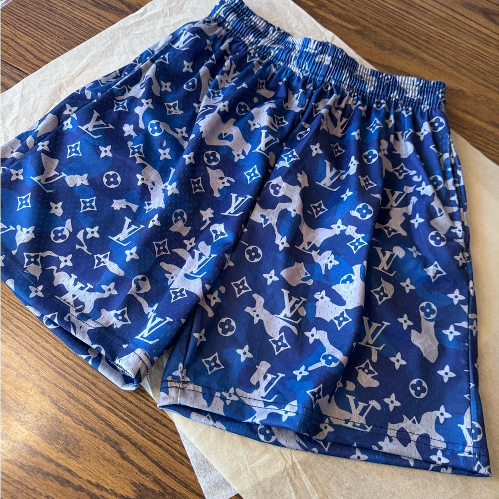 Men’s blue Asylum mesh shorts